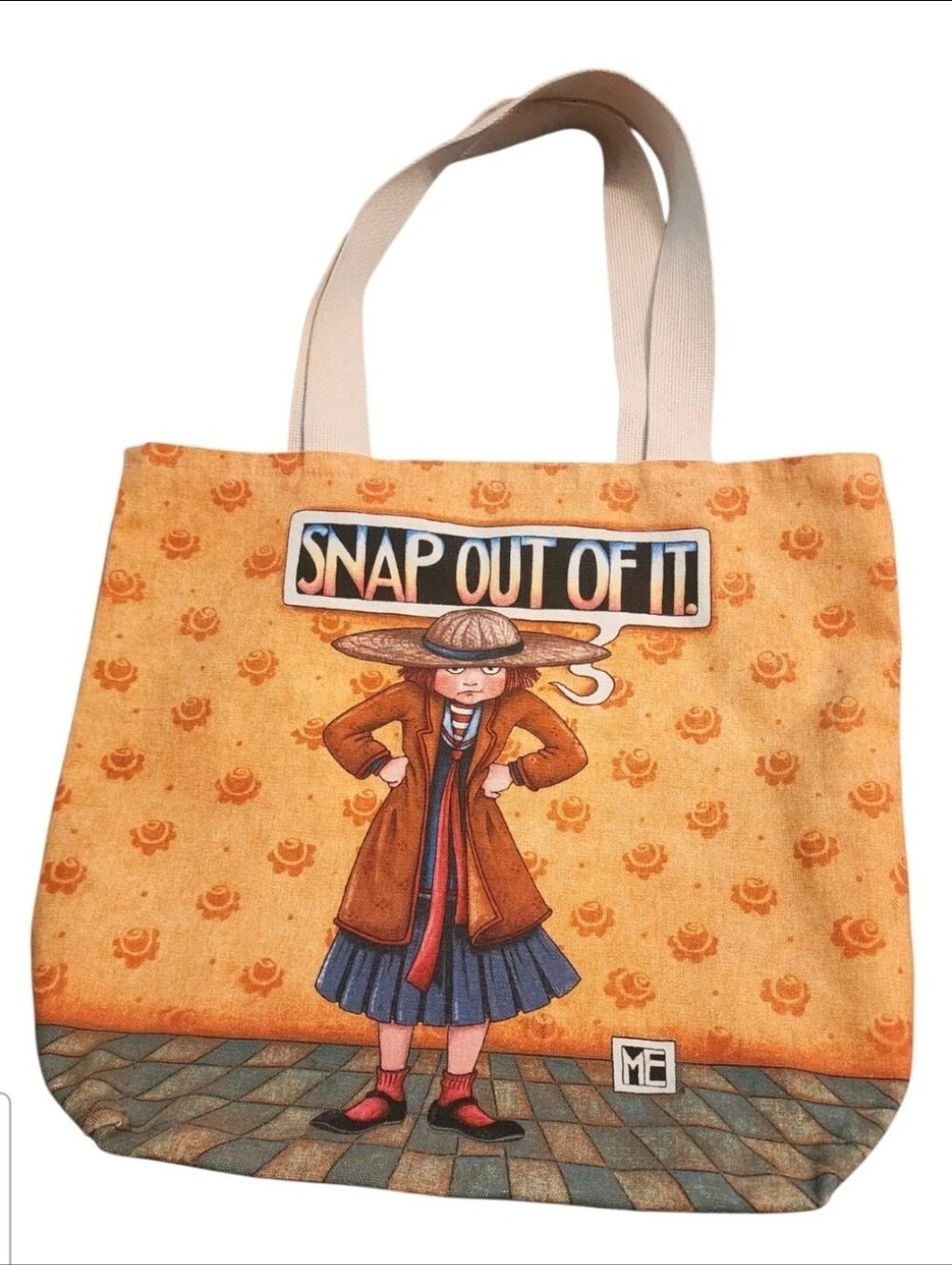 Vintage Mary Engelbreit "Snap Out of It" canvas tote bag SASSY